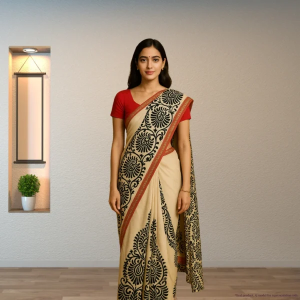 Mulmul Cotton with Bagru Print