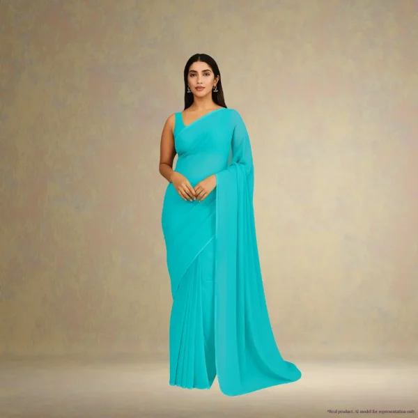 Georgette Everyday Drape – Tropical Teal