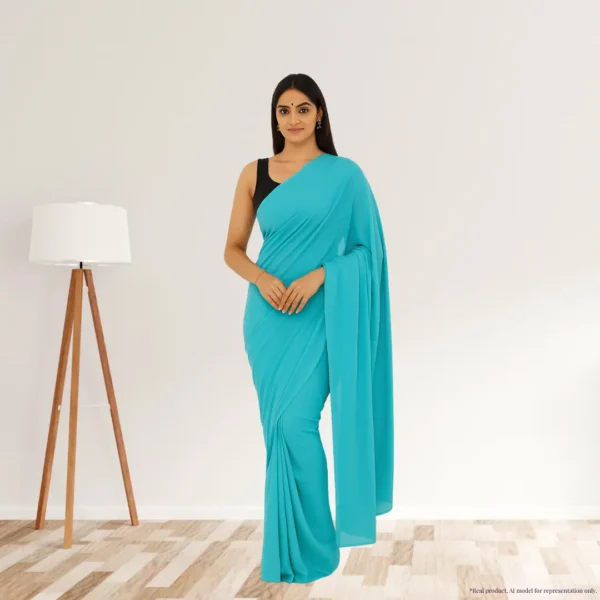 Georgette Everyday Drape – Tropical Teal