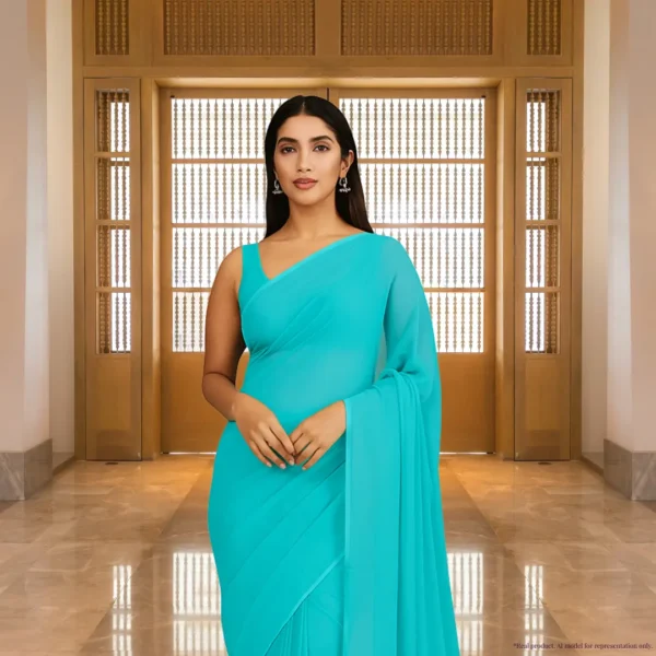 Georgette Everyday Drape – Tropical Teal