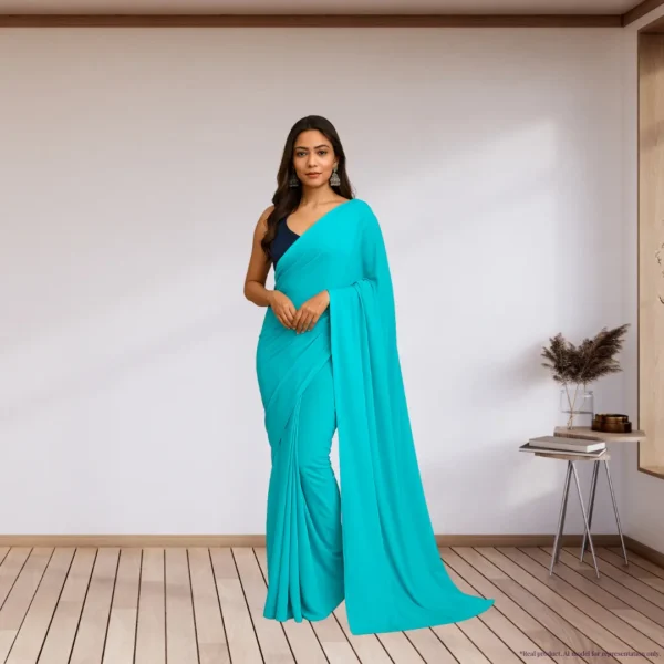 Georgette Everyday Drape – Tropical Teal