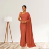 Georgette Everyday Drape – Terracotta Rust