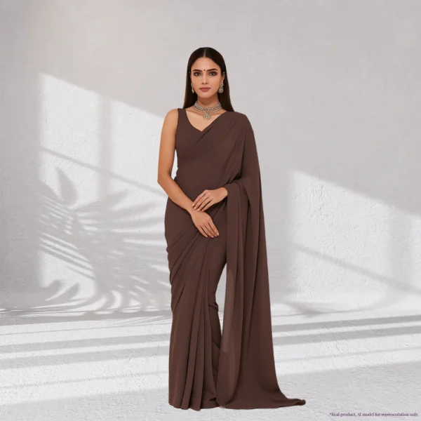 Georgette Everyday Drape – Classic Cocoa Brown