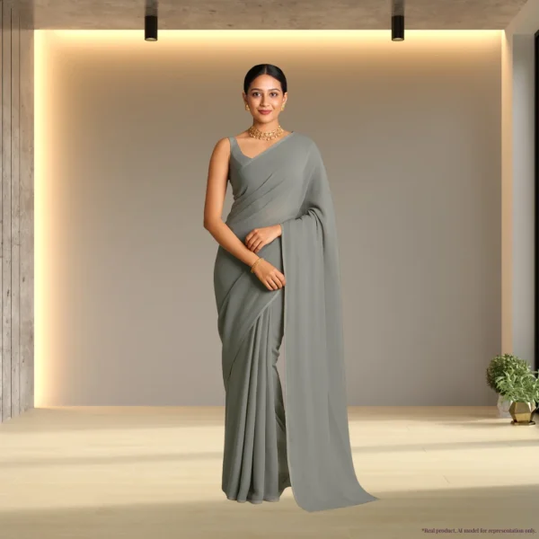 Georgette Everyday Drape – Dusty Sage