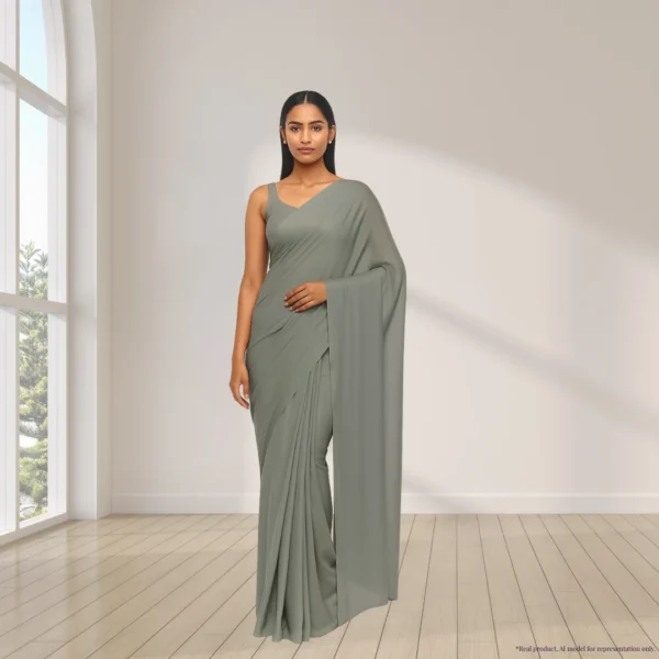 Georgette Everyday Drape – Dusty Sage