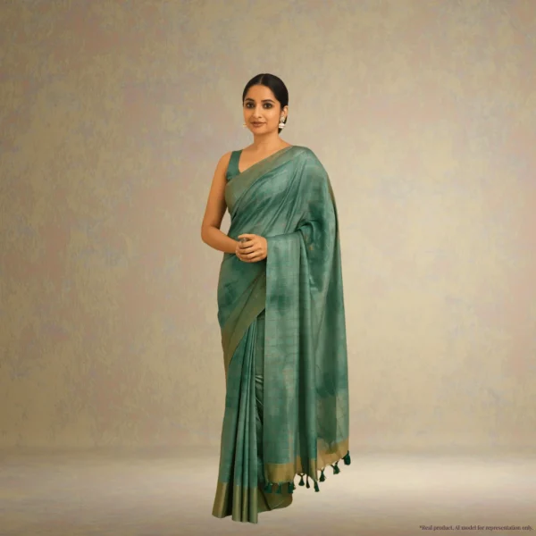 Chiffon Drape - Muted Green Two Tone