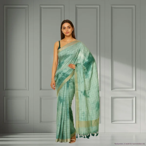 Chiffon Drape - Muted Green Two Tone