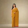 Cotton Drape – Golden Ochre with Subtle Stripes