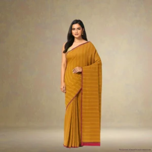 SS0BB0-6 Cotton Drape – Golden Ochre with Subtle Stripes