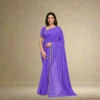 Cotton Drape – Royal Violet with Subtle Stripes