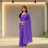 Cotton Drape – Royal Violet with Subtle Stripes