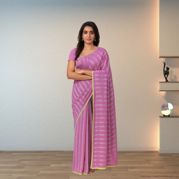 Cotton Drape – Blush Rose with Subtle Stripes