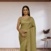 Elegant Golden Brown Georgette Saree with Small Motifs