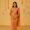 Elegant Blush Georgette Saree with Small Motifs