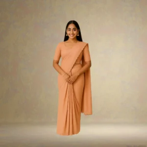 SS0BH0-4 Elegant Blush Georgette Saree with Small Motifs